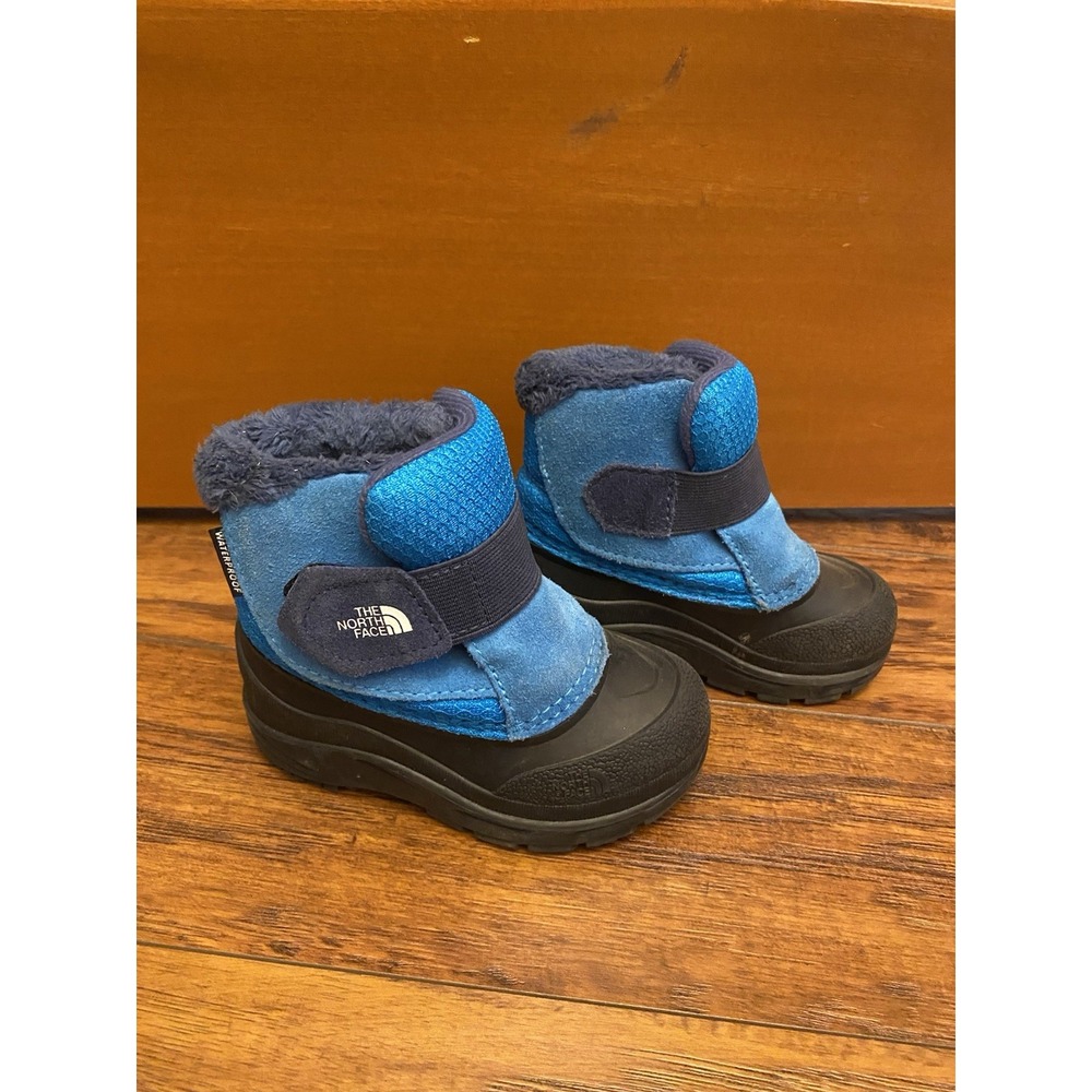 The North Face Alpenglow II Kids' Snow Boots Toddler Size 7 Blue Boys Winter